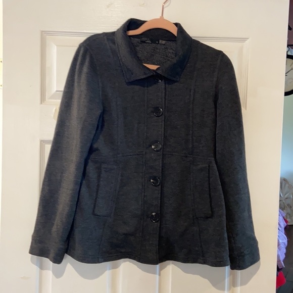 PrAna Button Down Jacket W2CATR315 S Gray. Super Soft 60% Cotton/40% Poly Blend. - Picture 2 of 8